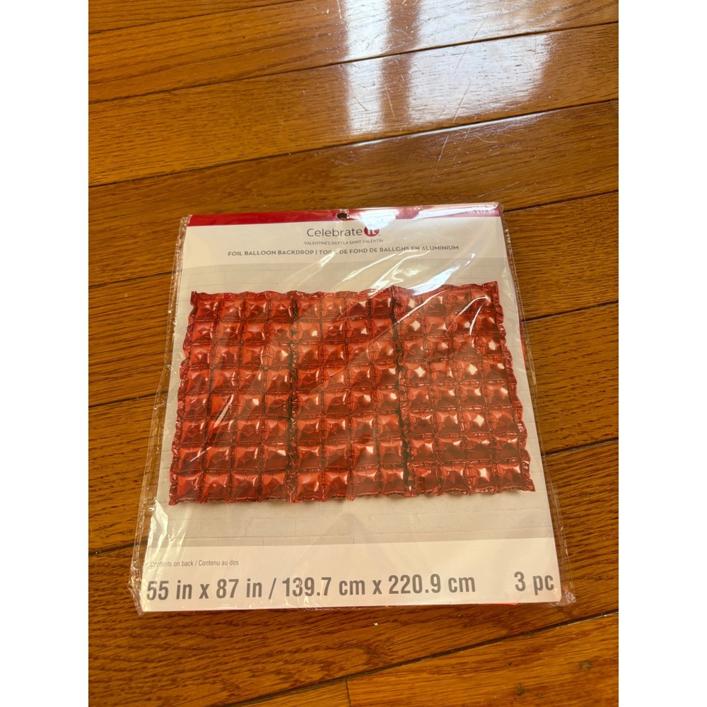 Celebrate It Valentine's Day Foil‎ Balloon Backdrop Red Photo Booth Prop 3 Piece